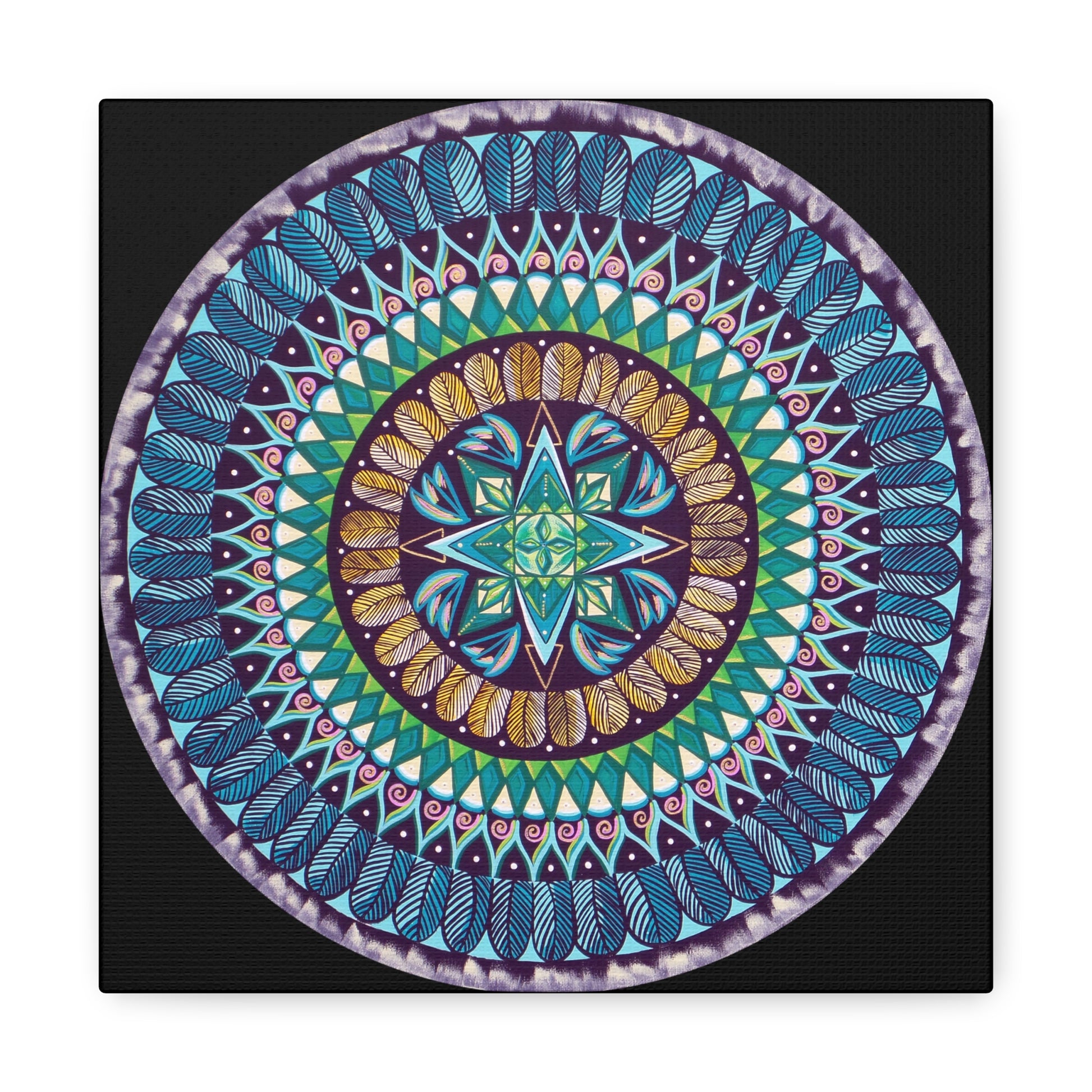 "AquilazurA Kryst'dala" Canvas Gallery Wraps - Blue Flame Array 10″ x 10″ / Premium Gallery Wraps (1.25″) Canvas