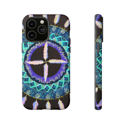 "Cuatro Vientos" Art Phone Armor - Blue Flame Array iPhone 14 Pro Max / Matte Phone Case