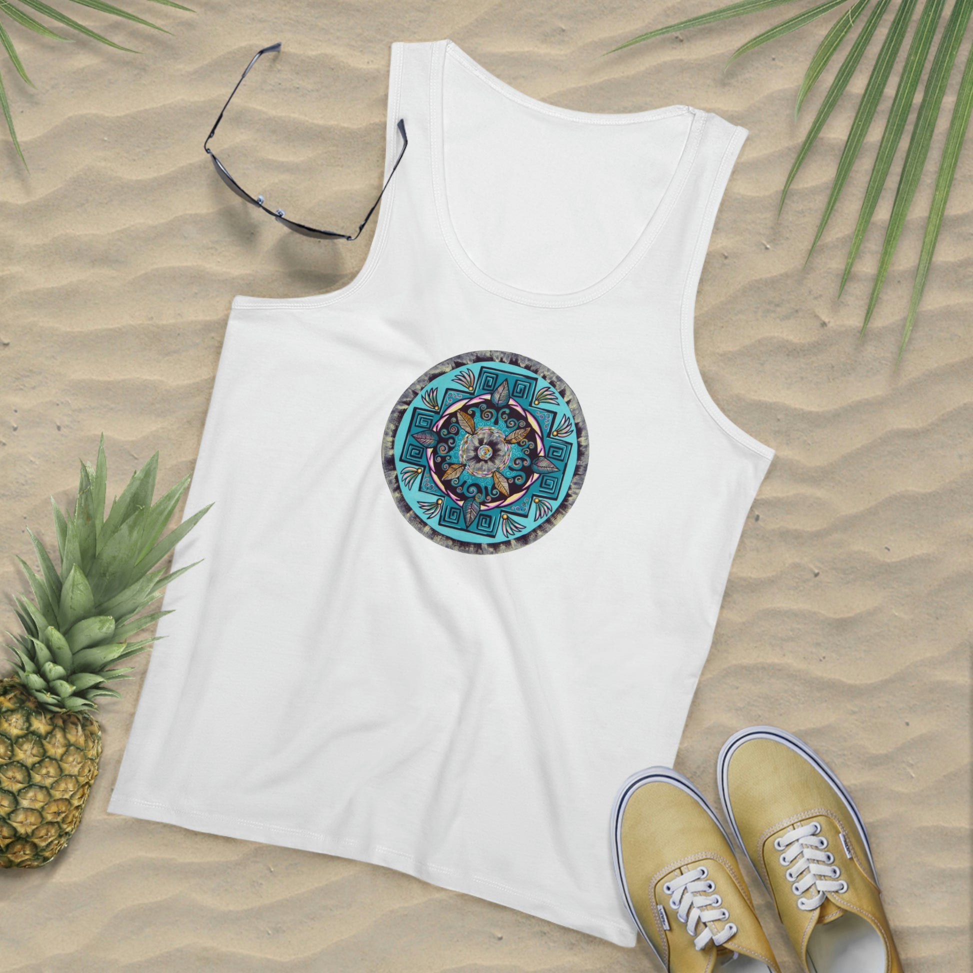 "Hojachakana" Lords Organic Tank Top - Blue Flame Array Tank Top