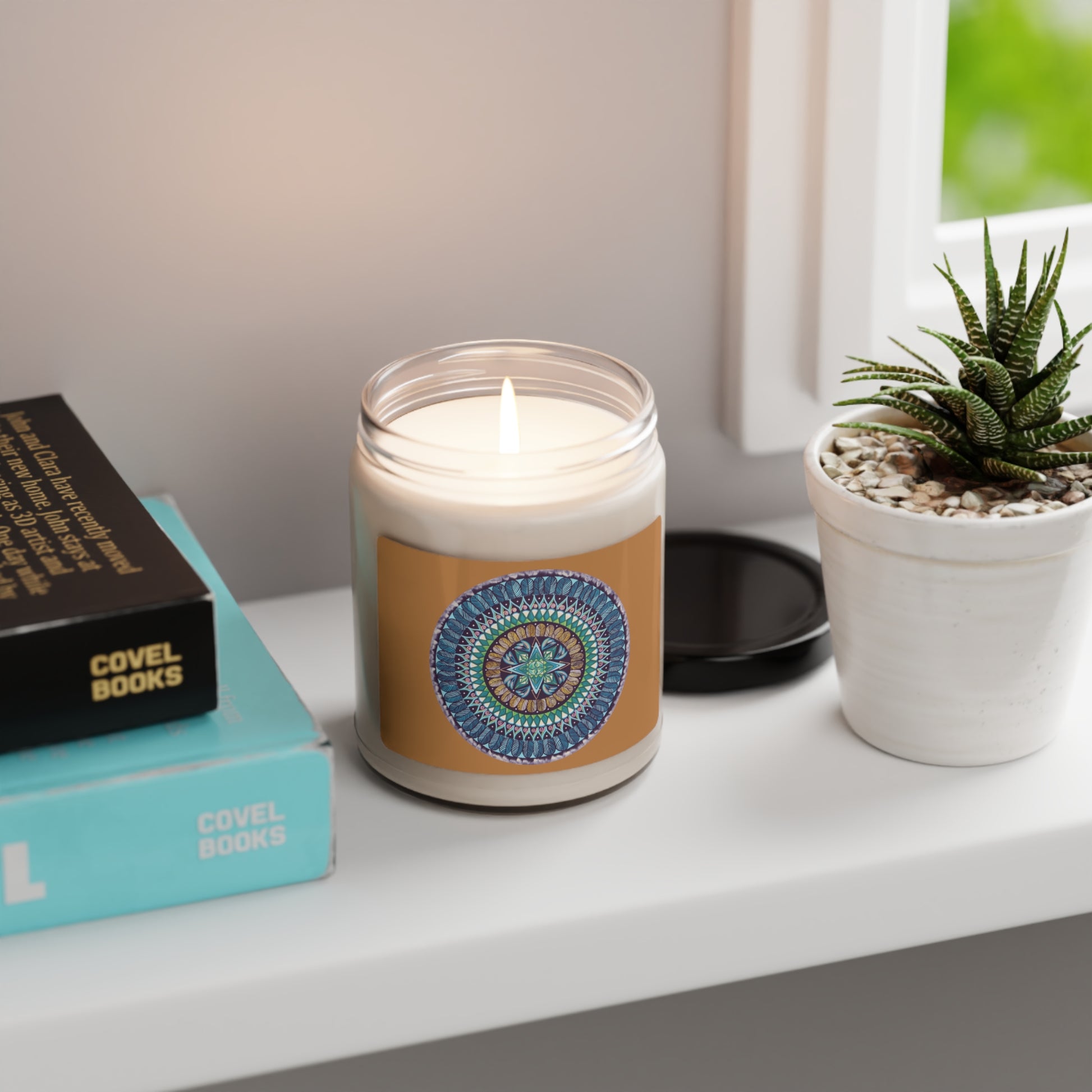 "AquilazurA Kryst'dala" Scented Soy Candle - Blue Flame Array Home Decor