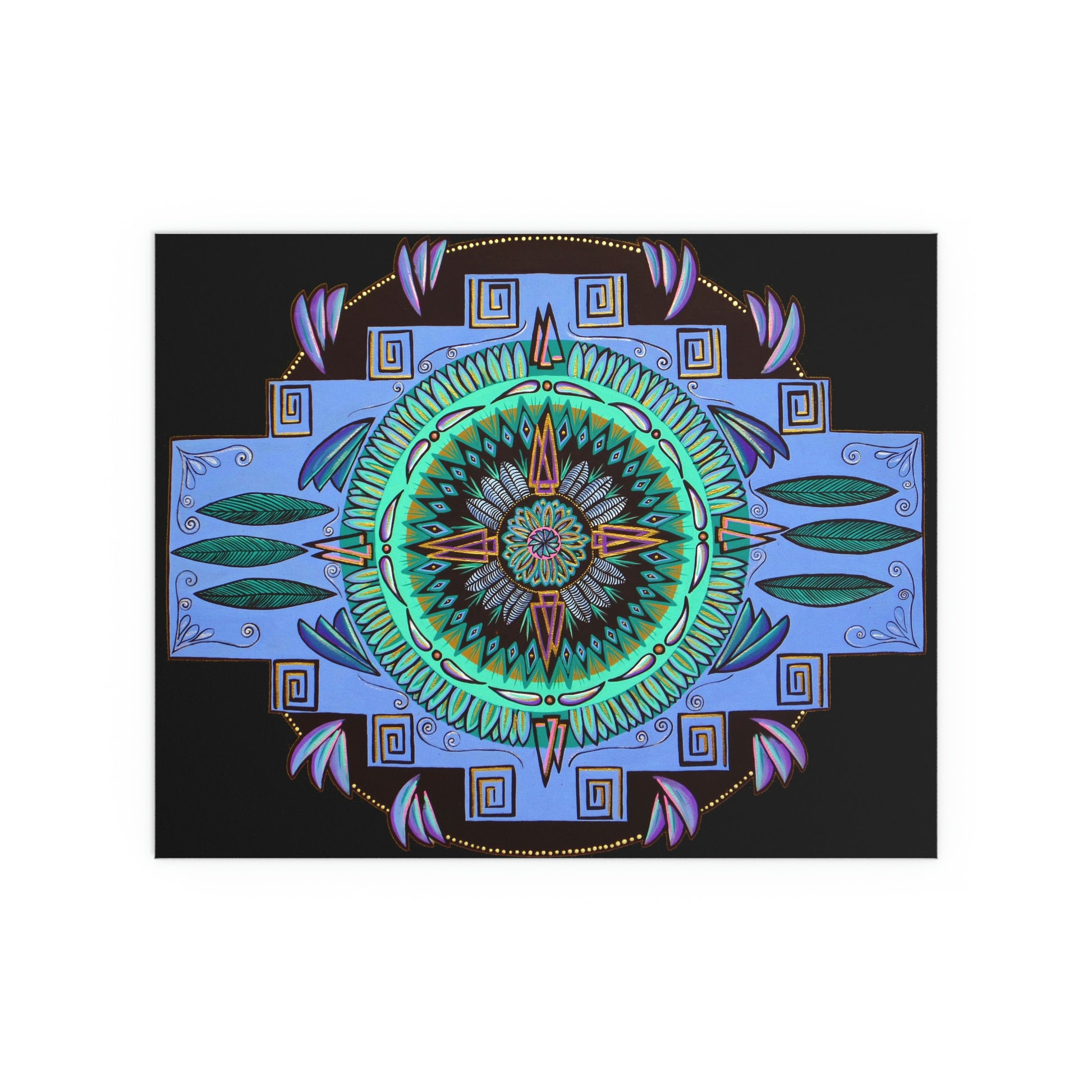 "Plumachakana" Fine Art Posters - Blue Flame Array 20" x 16" (Horizontal) / Matte Poster