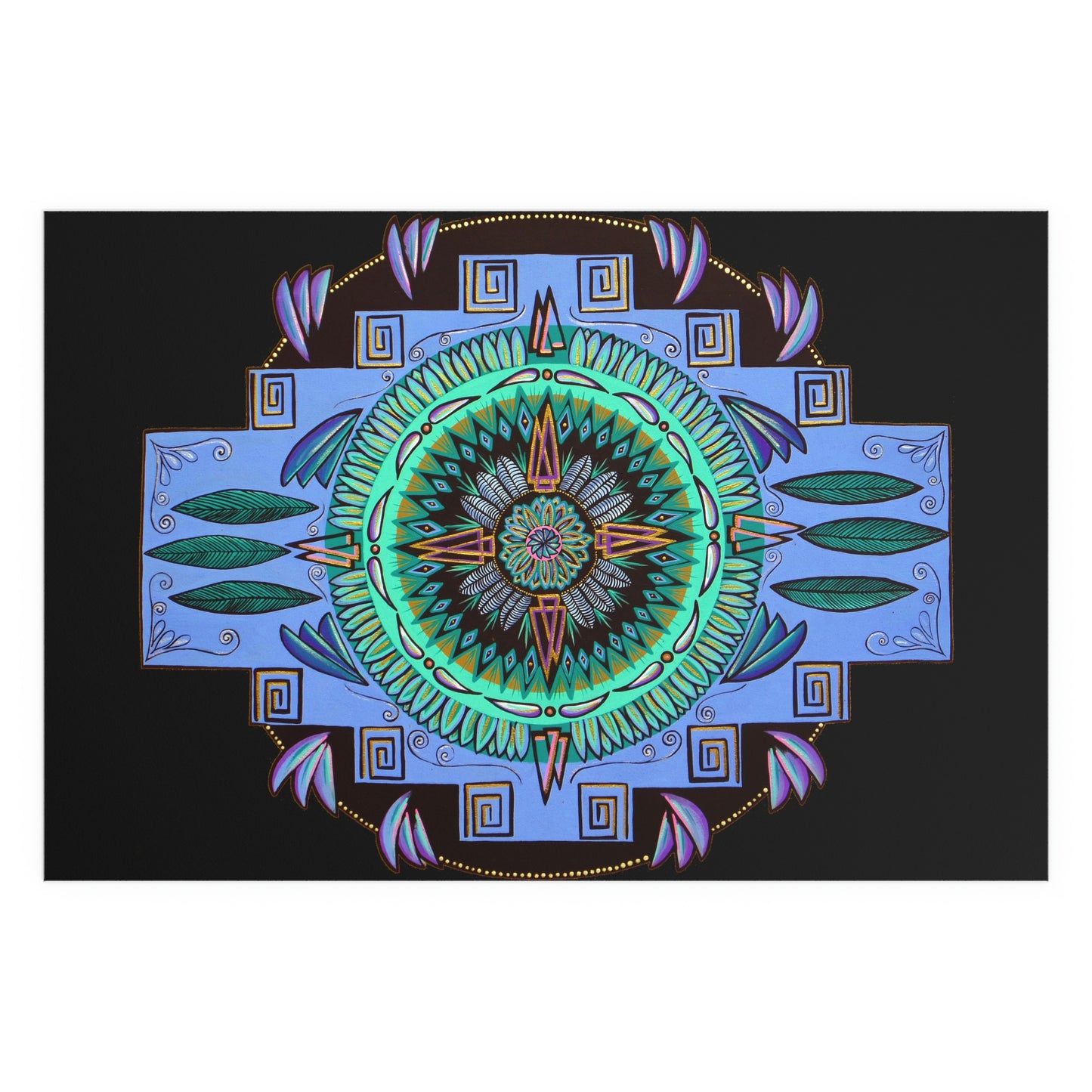 "Plumachakana" Fine Art Posters - Blue Flame Array Poster