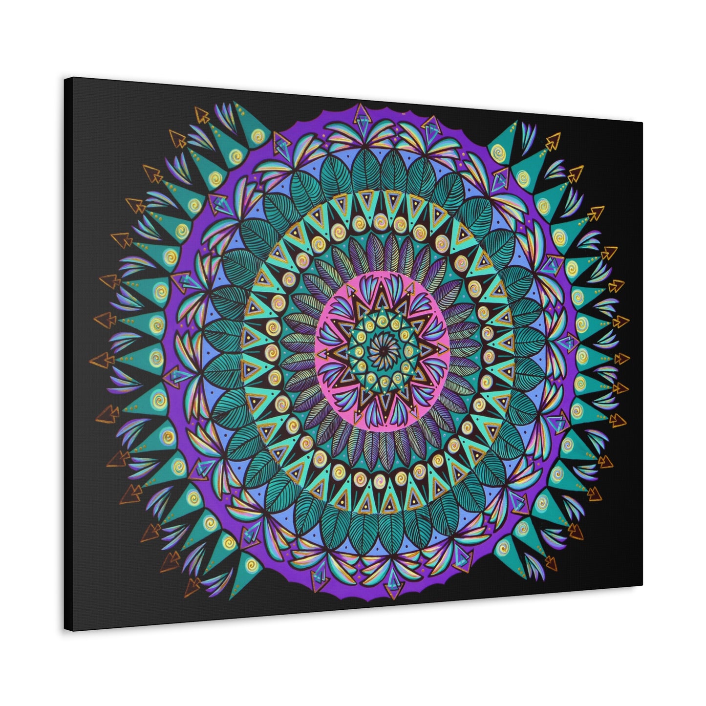 "Mandaladiosa" Canvas Gallery Wraps - Blue Flame Array Canvas