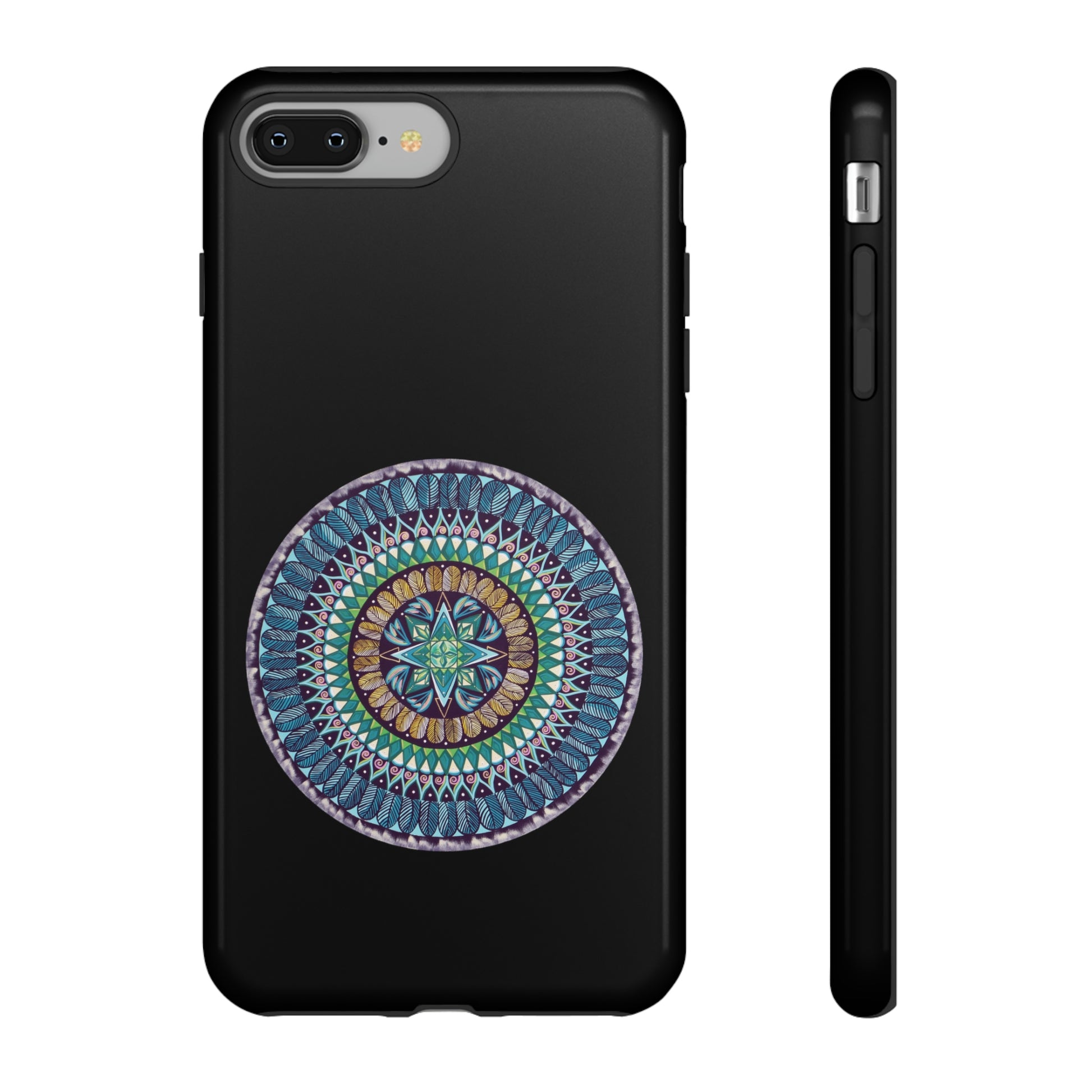 "AquilazurA Kryst'dala" Art Phone Armor - Blue Flame Array iPhone 8 Plus / Glossy Phone Case