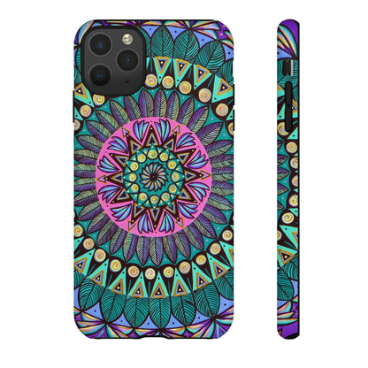 "Mandaladiosa" Art Phone Armor - Blue Flame Array iPhone 11 Pro Max / Glossy Phone Case