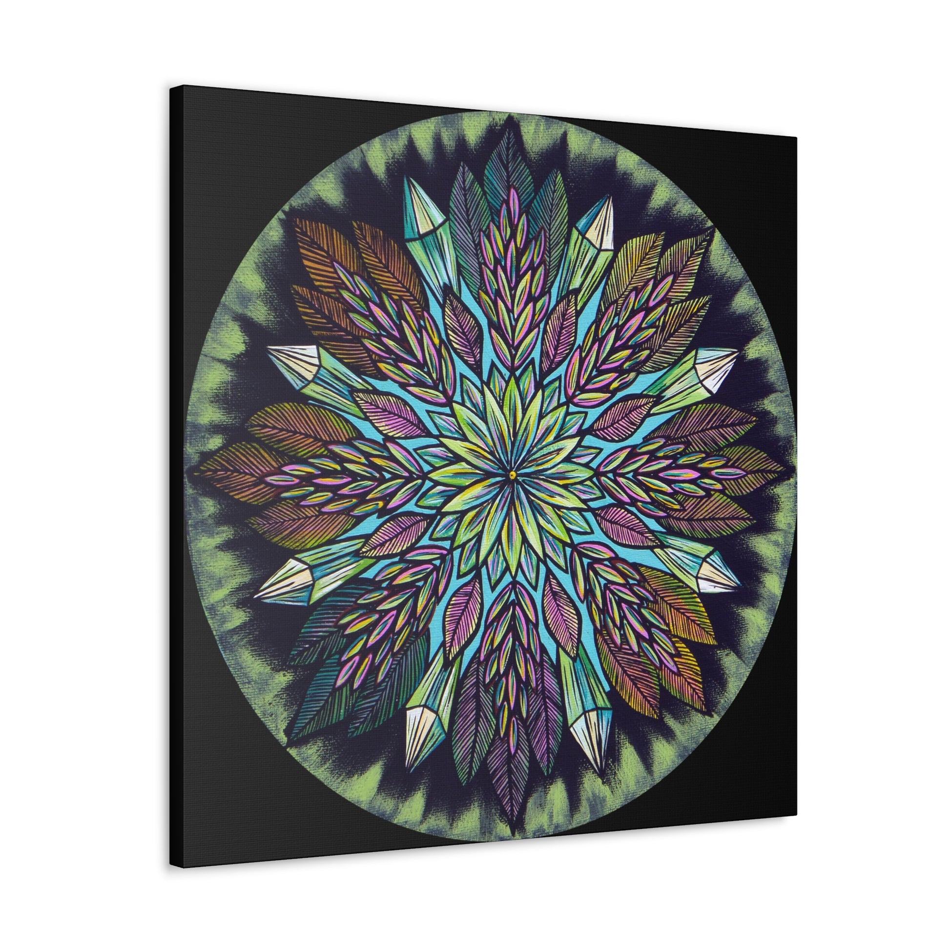 "Krystalhoja" Canvas Gallery Wraps - Blue Flame Array Canvas