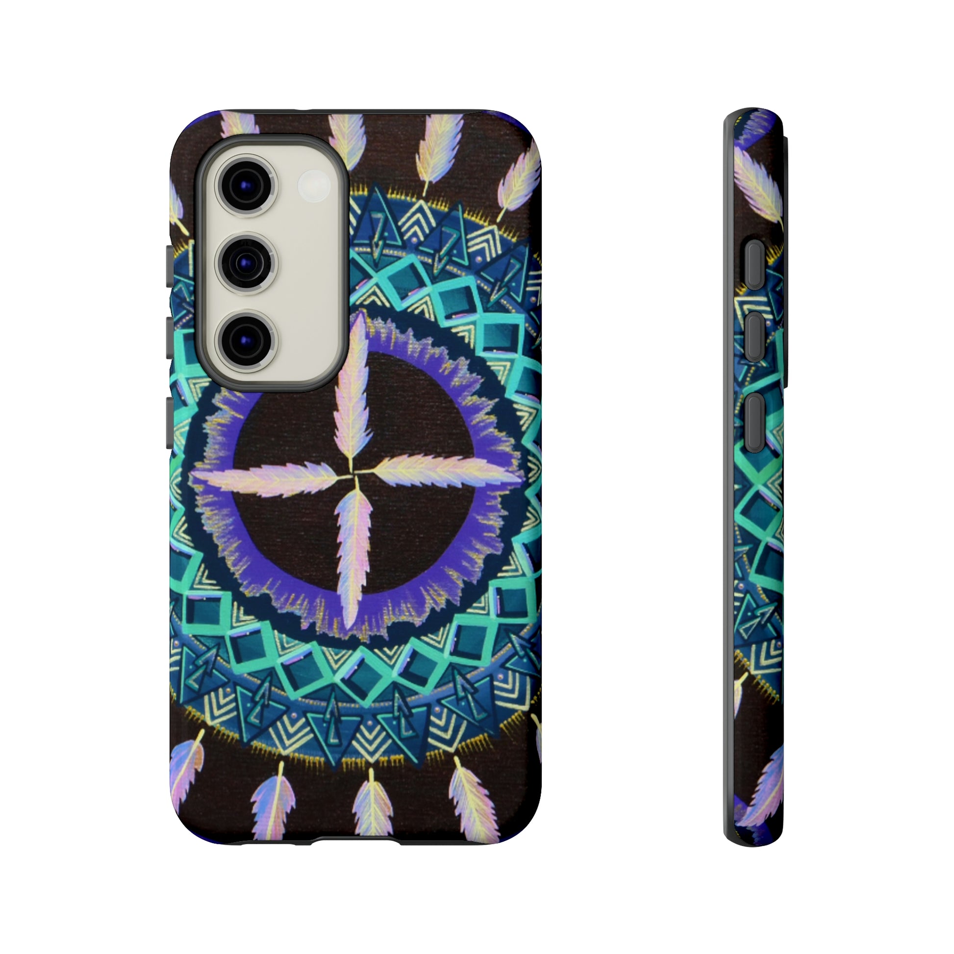 "Cuatro Vientos" Art Phone Armor - Blue Flame Array Samsung Galaxy S23 / Glossy Phone Case