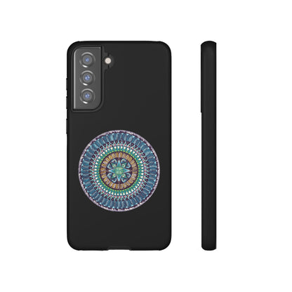 "AquilazurA Kryst'dala" Art Phone Armor - Blue Flame Array Samsung Galaxy S21 FE / Matte Phone Case