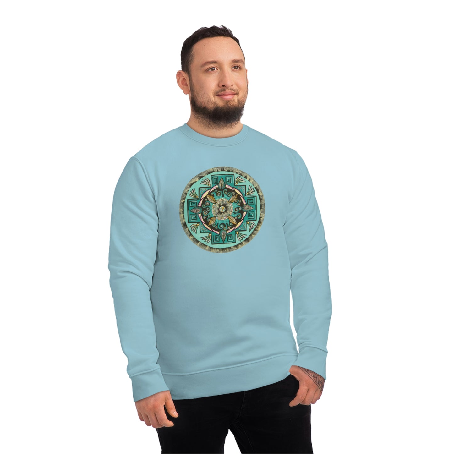 "Hojachakana" Lords & Ladies Organic Sweatshirt - Blue Flame Array Sweatshirt