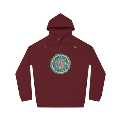 "Almandalayana" Lords & Ladies Organic Sider Hoodie - Blue Flame Array Burgundy / XS Hoodie