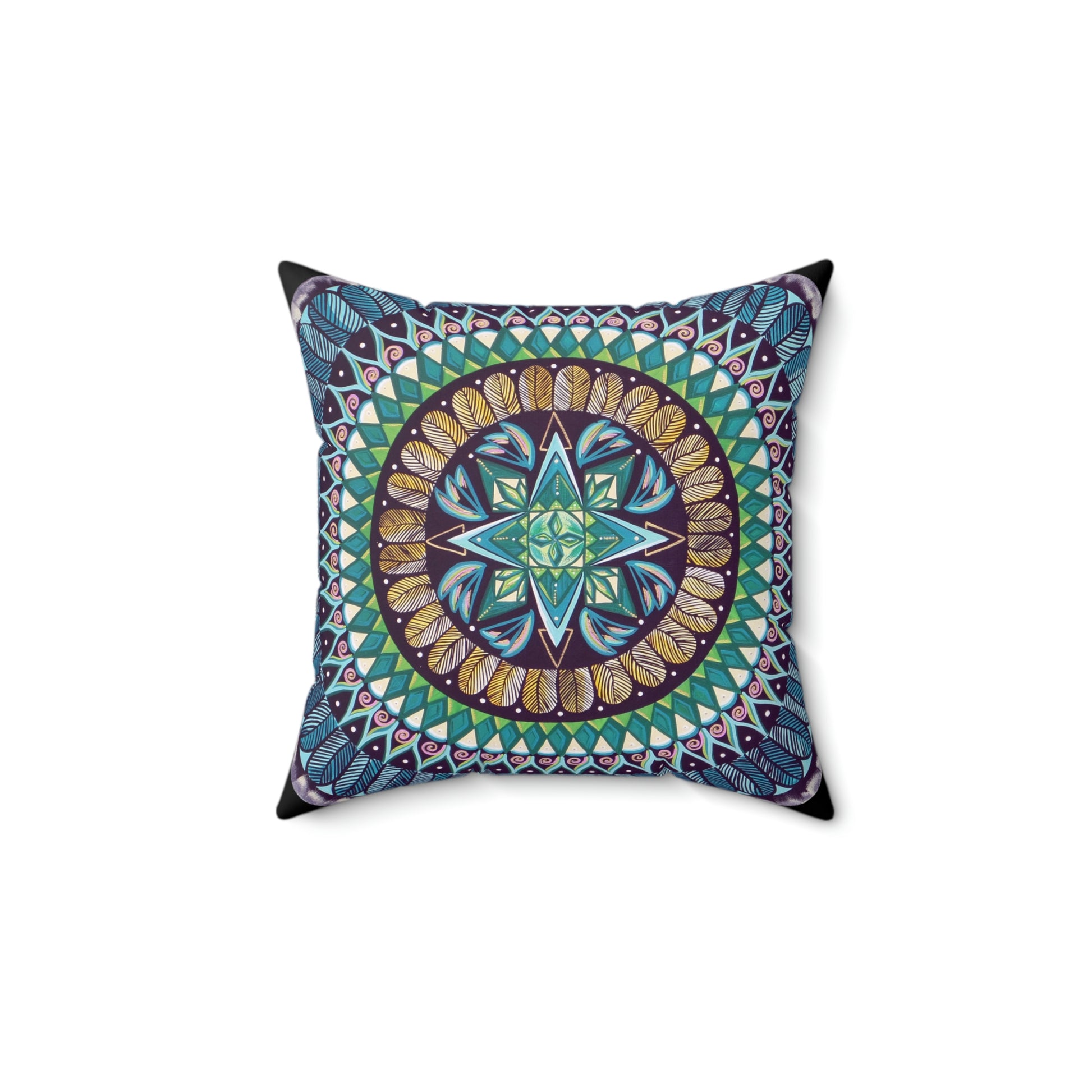 "AquilazurA Kryst'dala" Dreamcatcher Pillow - Blue Flame Array Home Decor