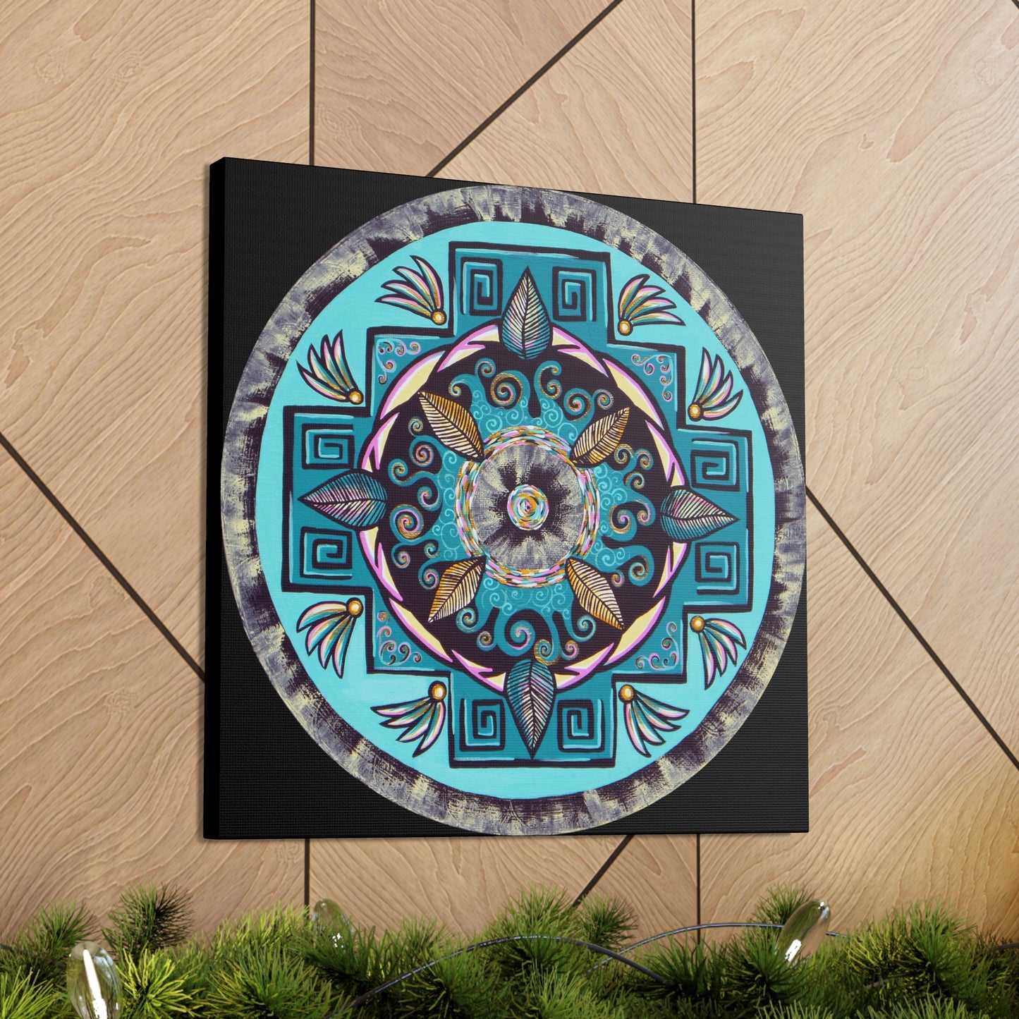 "Hojachakana" Canvas Gallery Wraps - Blue Flame Array Canvas