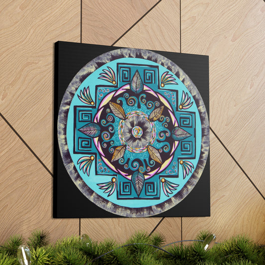 "Hojachakana" Canvas Gallery Wraps - Blue Flame Array Canvas