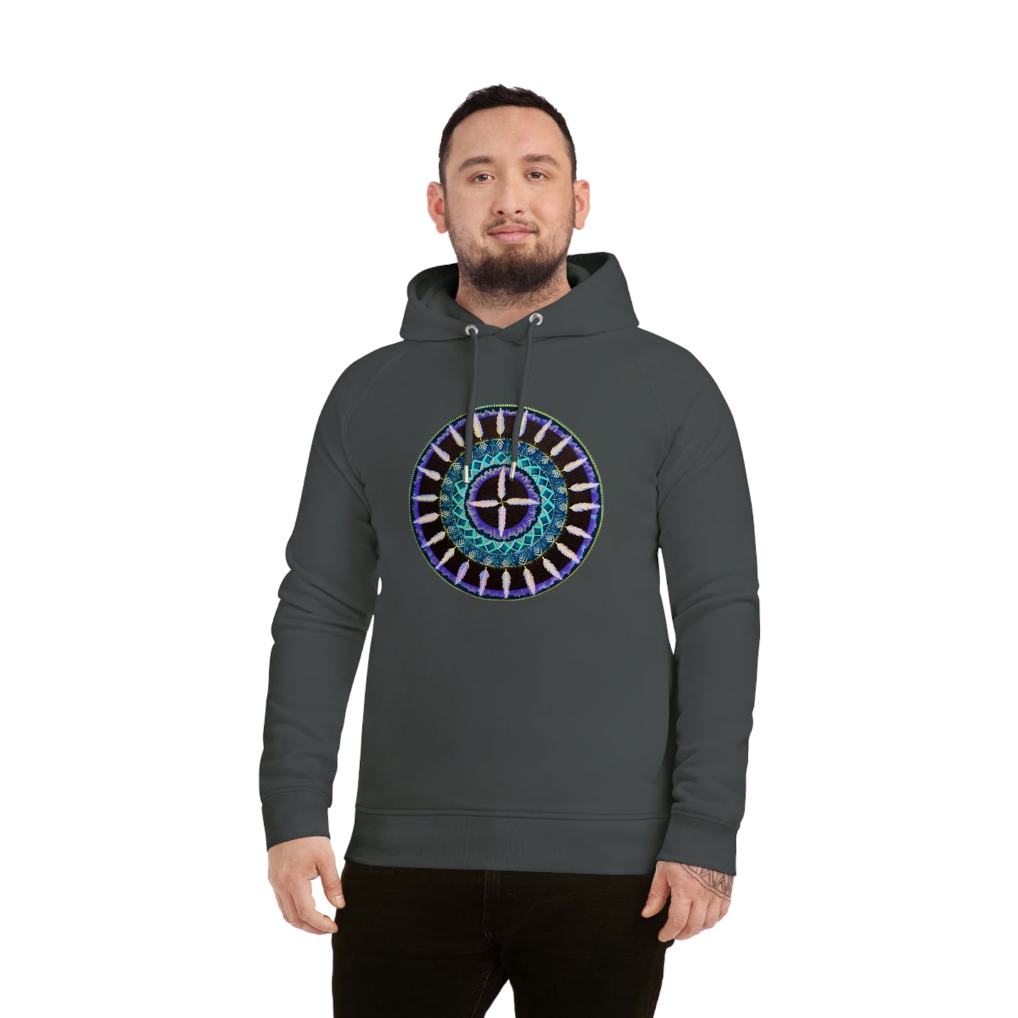 "Cuatro Vientos" Lords & Ladies Organic Sider Hoodie - Blue Flame Array Hoodie