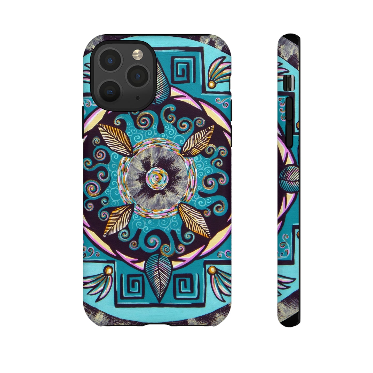 "Hojachakana" Art Phone Armor - Blue Flame Array iPhone 11 Pro / Matte Phone Case