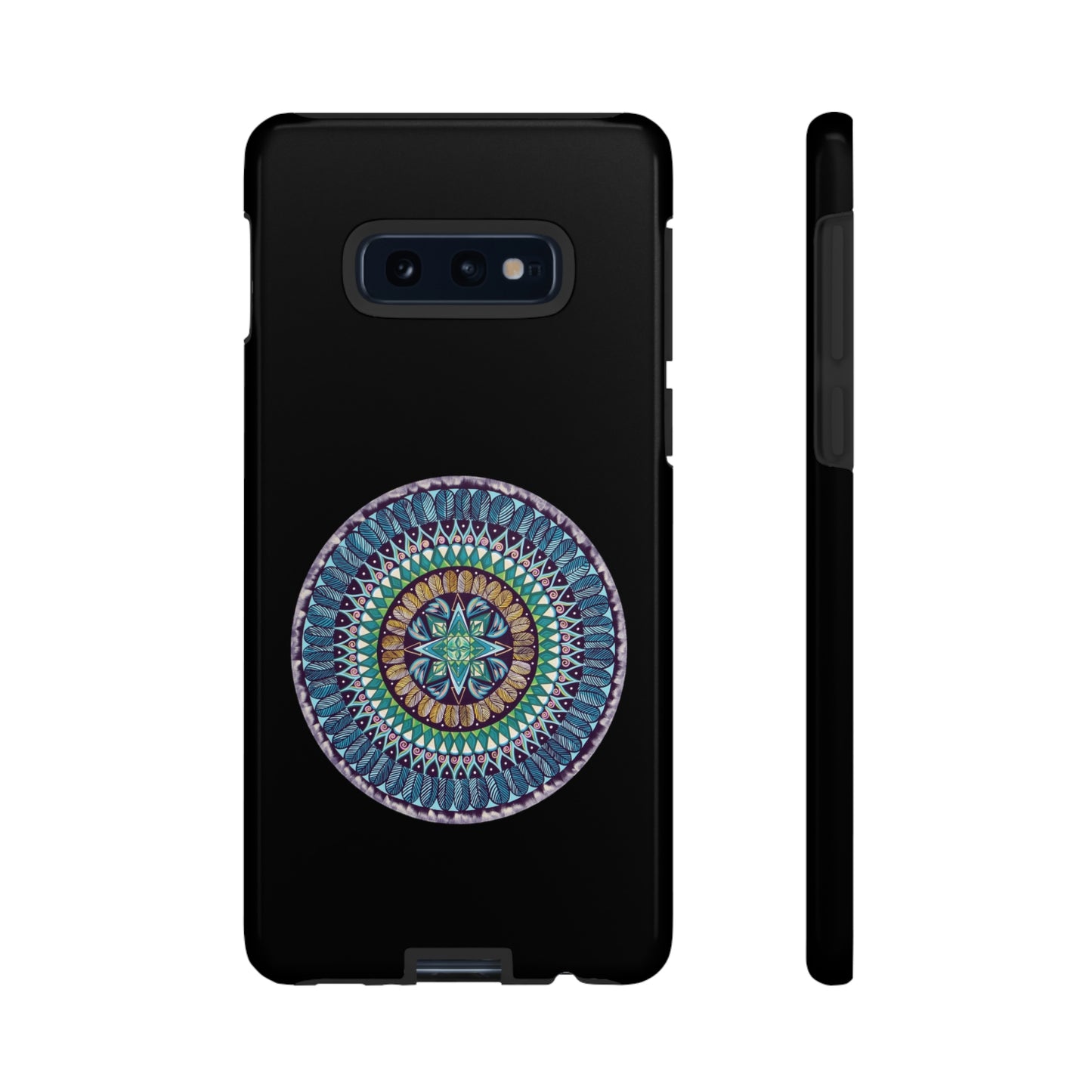 "AquilazurA Kryst'dala" Art Phone Armor - Blue Flame Array Samsung Galaxy S10E / Glossy Phone Case