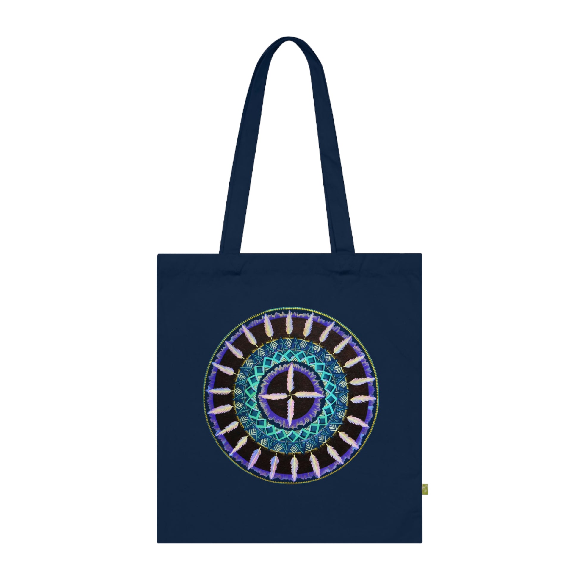 "Cuatro Vientos" Organic Cotton Tote Bag - Blue Flame Array Bags