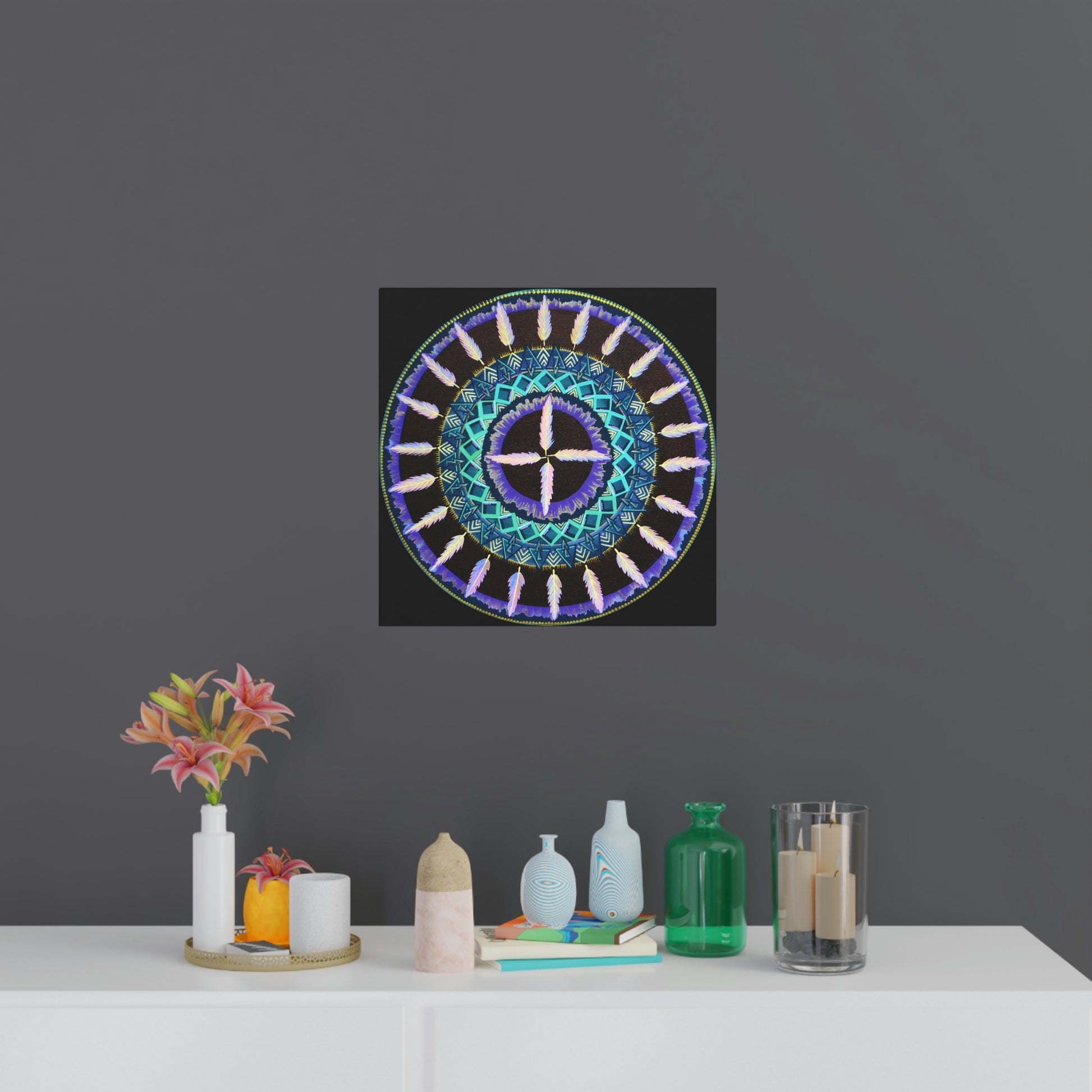 "Cuatro Vientos" Fine Art Posters - Blue Flame Array Poster