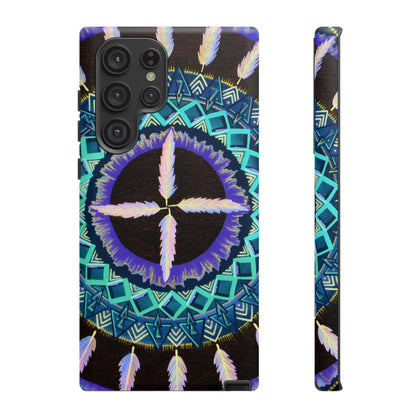 "Cuatro Vientos" Art Phone Armor - Blue Flame Array Samsung Galaxy S22 Ultra / Matte Phone Case