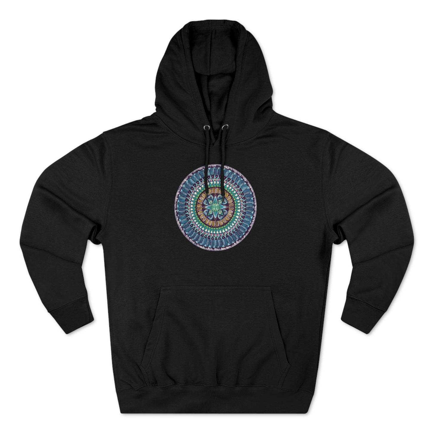 "AquilazurA Kryst'dala" Lords & Ladies Pullover Hoodie - Blue Flame Array Black / XS Hoodie