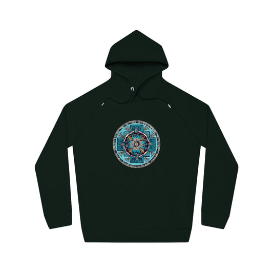 "Hojachakana" Lords & Ladies Organic Sider Hoodie - Blue Flame Array Hoodie