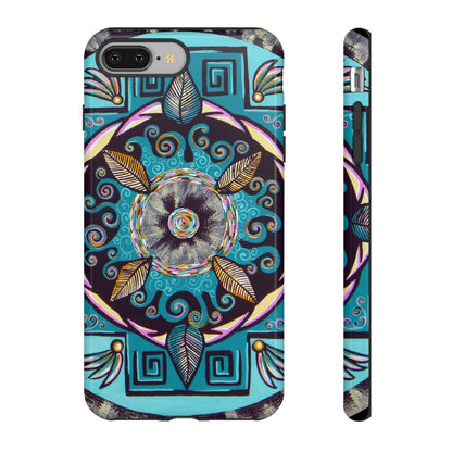 "Hojachakana" Art Phone Armor - Blue Flame Array iPhone 8 Plus / Glossy Phone Case