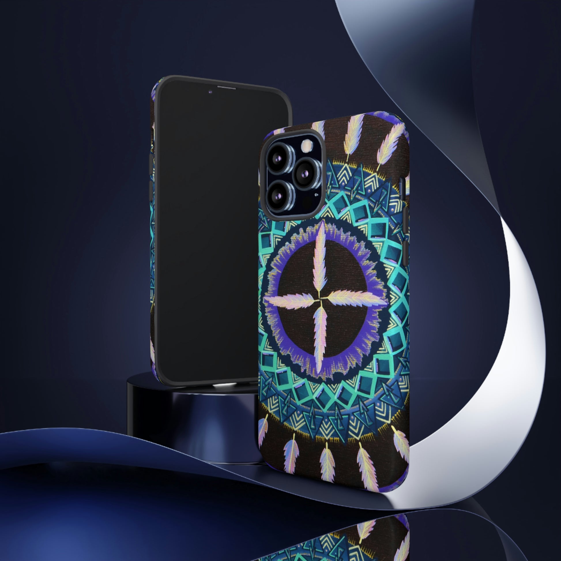 "Cuatro Vientos" Art Phone Armor - Blue Flame Array Phone Case