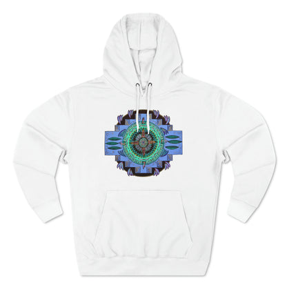 "Plumachakana" Lords & Ladies Pullover Hoodie - Blue Flame Array White / S Hoodie