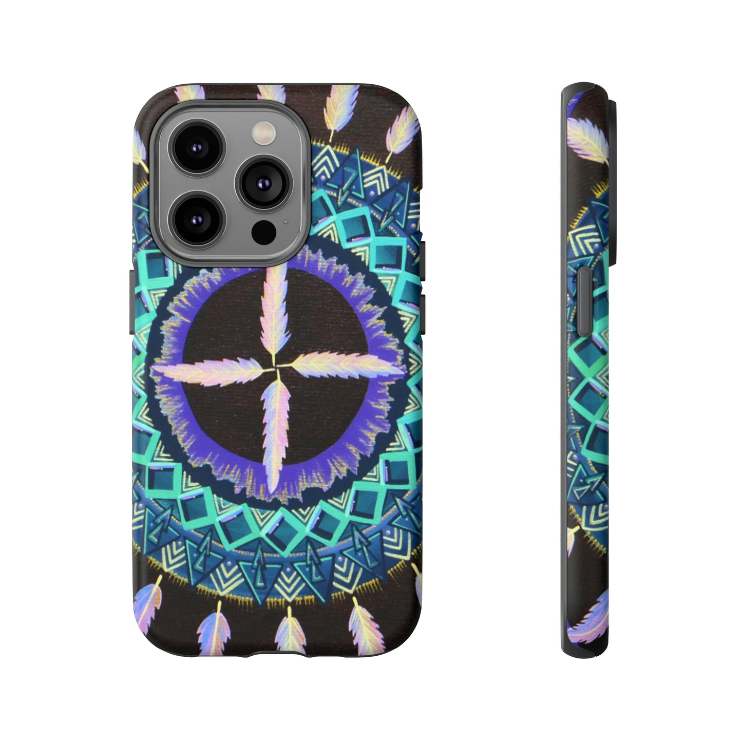 "Cuatro Vientos" Art Phone Armor - Blue Flame Array iPhone 14 Pro / Matte Phone Case