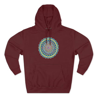 "Almandalayana" Lords & Ladies Pullover Hoodie - Blue Flame Array Burgundy / XS Hoodie