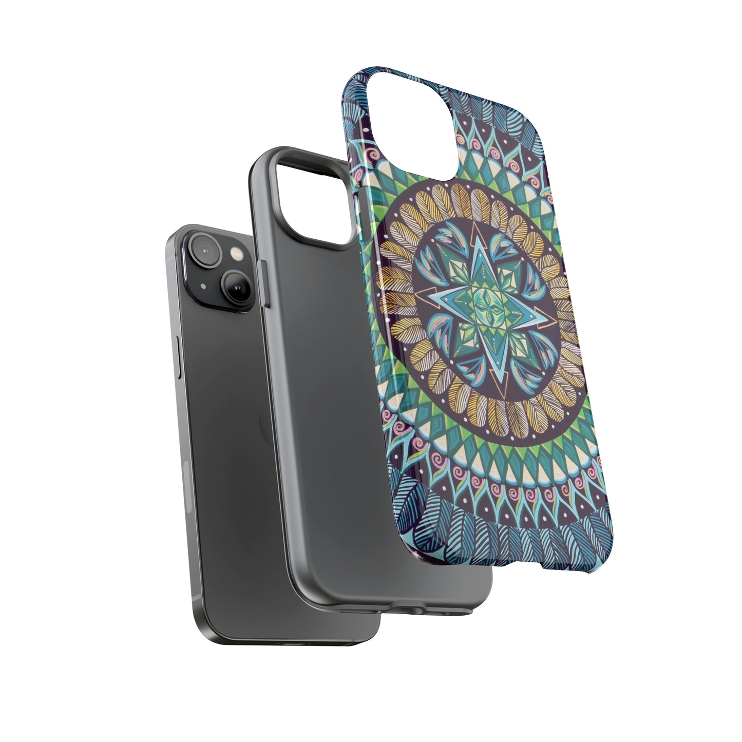 "AquilazurA Kryst'dala" Art Phone Armor - Blue Flame Array Phone Case