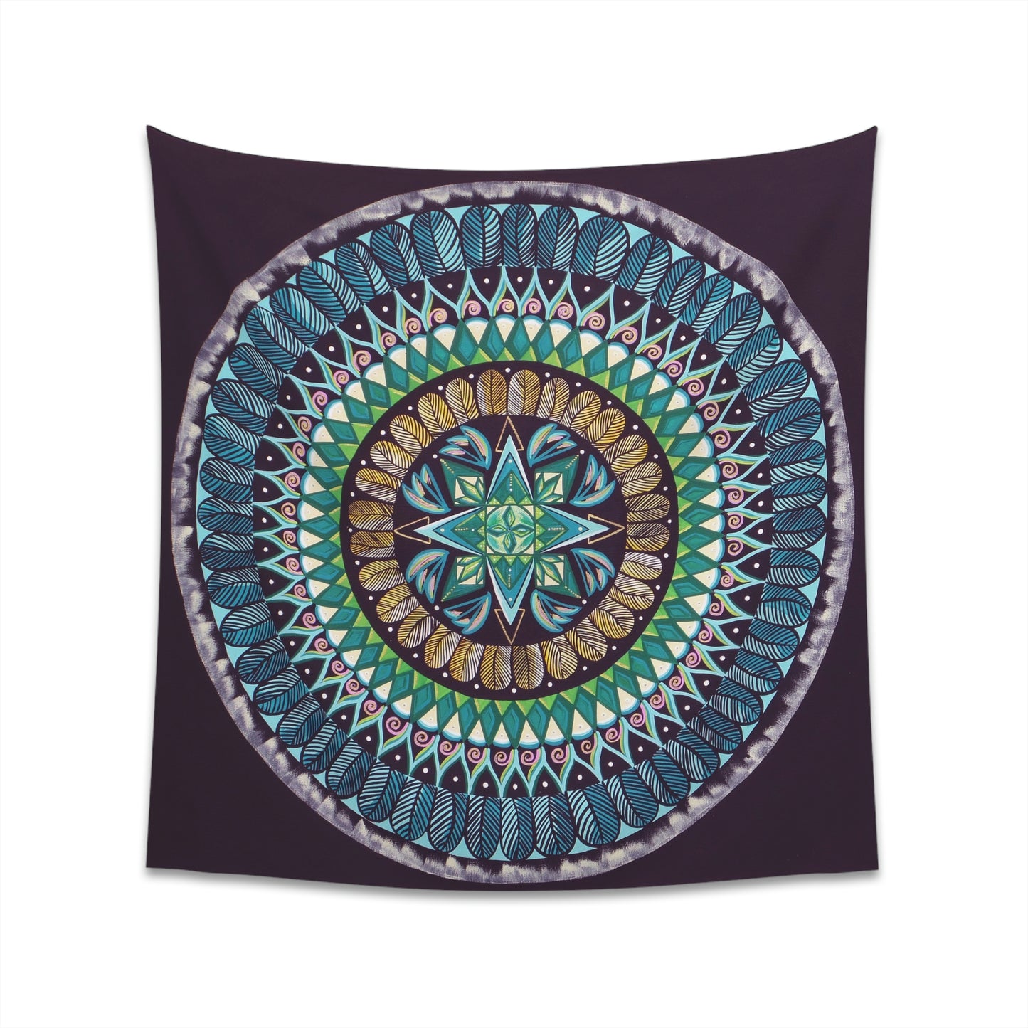 "AquilazurA Kryst'dala" Wall Tapestry - Blue Flame Array Home Decor