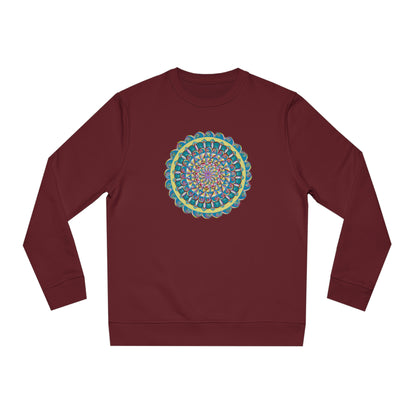 "Almandalayana" Lords & Ladies Organic Sweatshirt - Blue Flame Array Burgundy / XS Sweatshirt