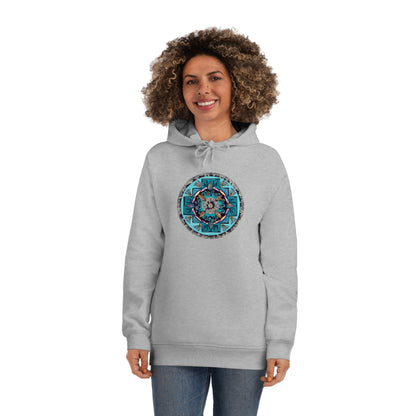 "Hojachakana" Lords & Ladies Organic Sider Hoodie - Blue Flame Array Hoodie