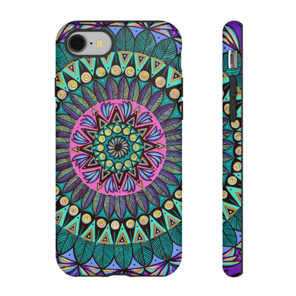 "Mandaladiosa" Art Phone Armor - Blue Flame Array iPhone 8 / Matte Phone Case