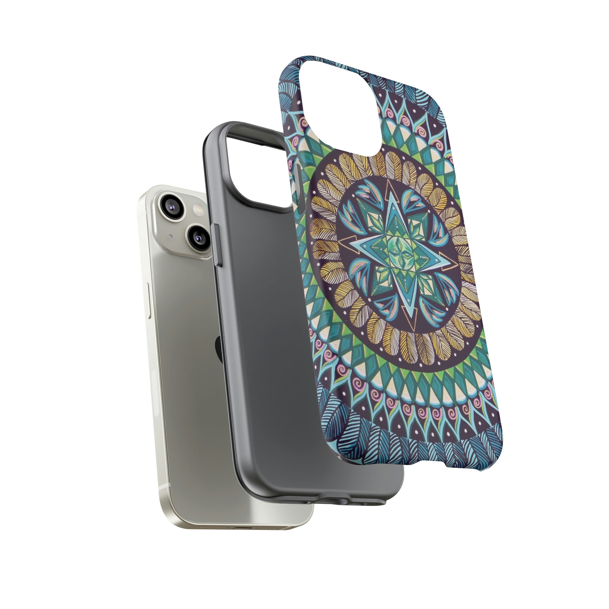 "AquilazurA Kryst'dala" Art Phone Armor - Blue Flame Array Phone Case