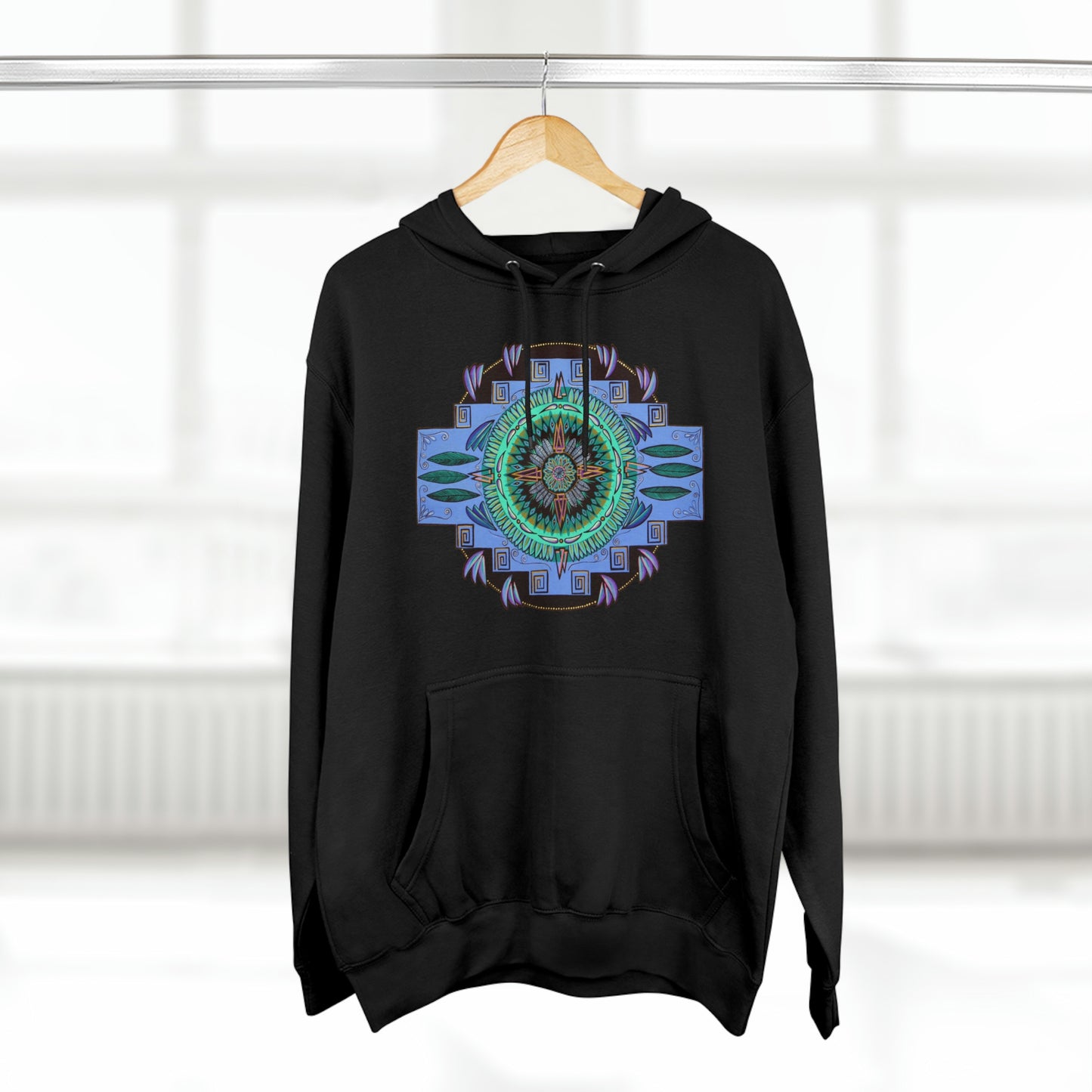 "Plumachakana" Lords & Ladies Pullover Hoodie - Blue Flame Array Hoodie