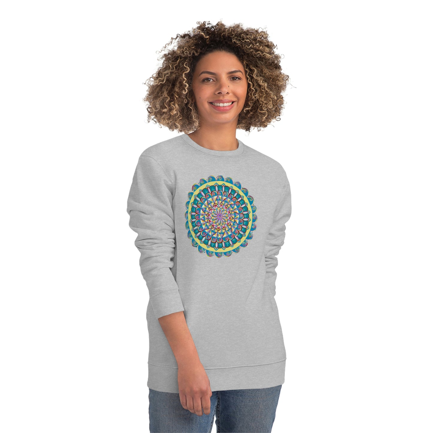 "Almandalayana" Lords & Ladies Organic Sweatshirt - Blue Flame Array Sweatshirt