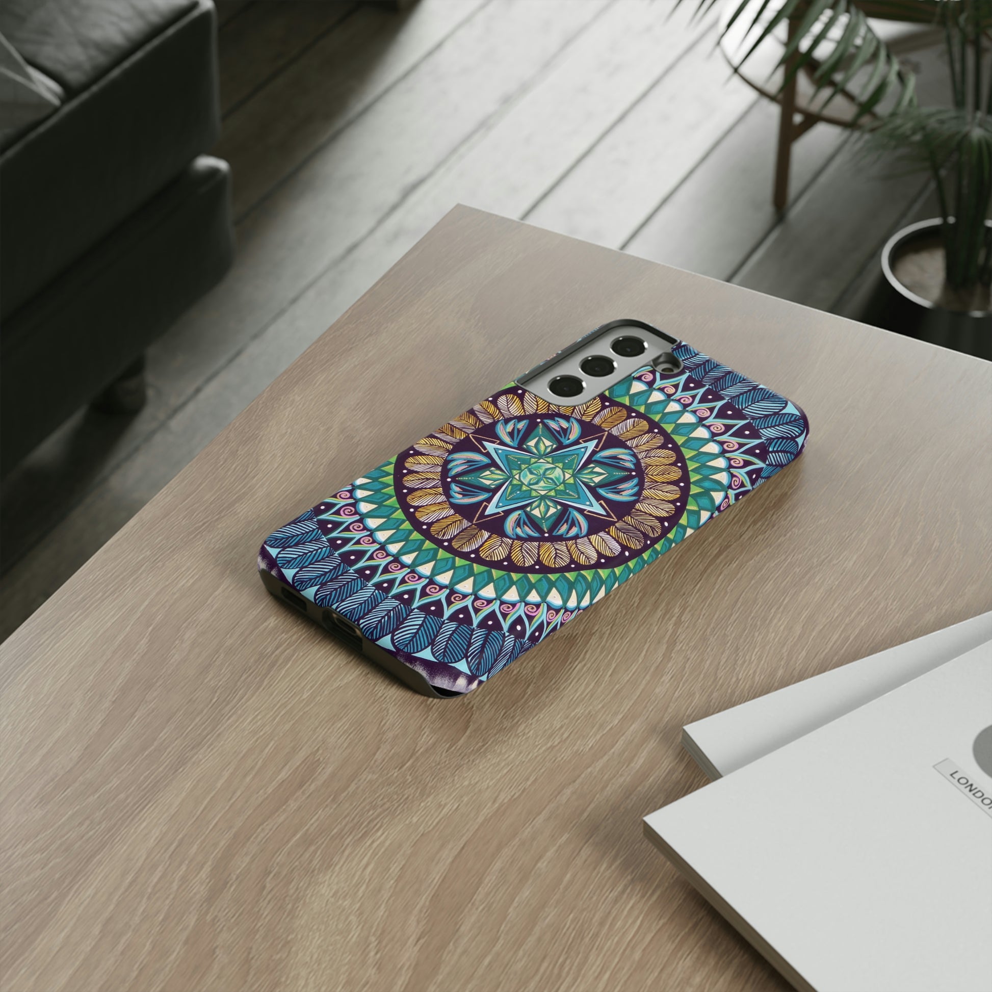 "AquilazurA Kryst'dala" Art Phone Armor - Blue Flame Array Phone Case