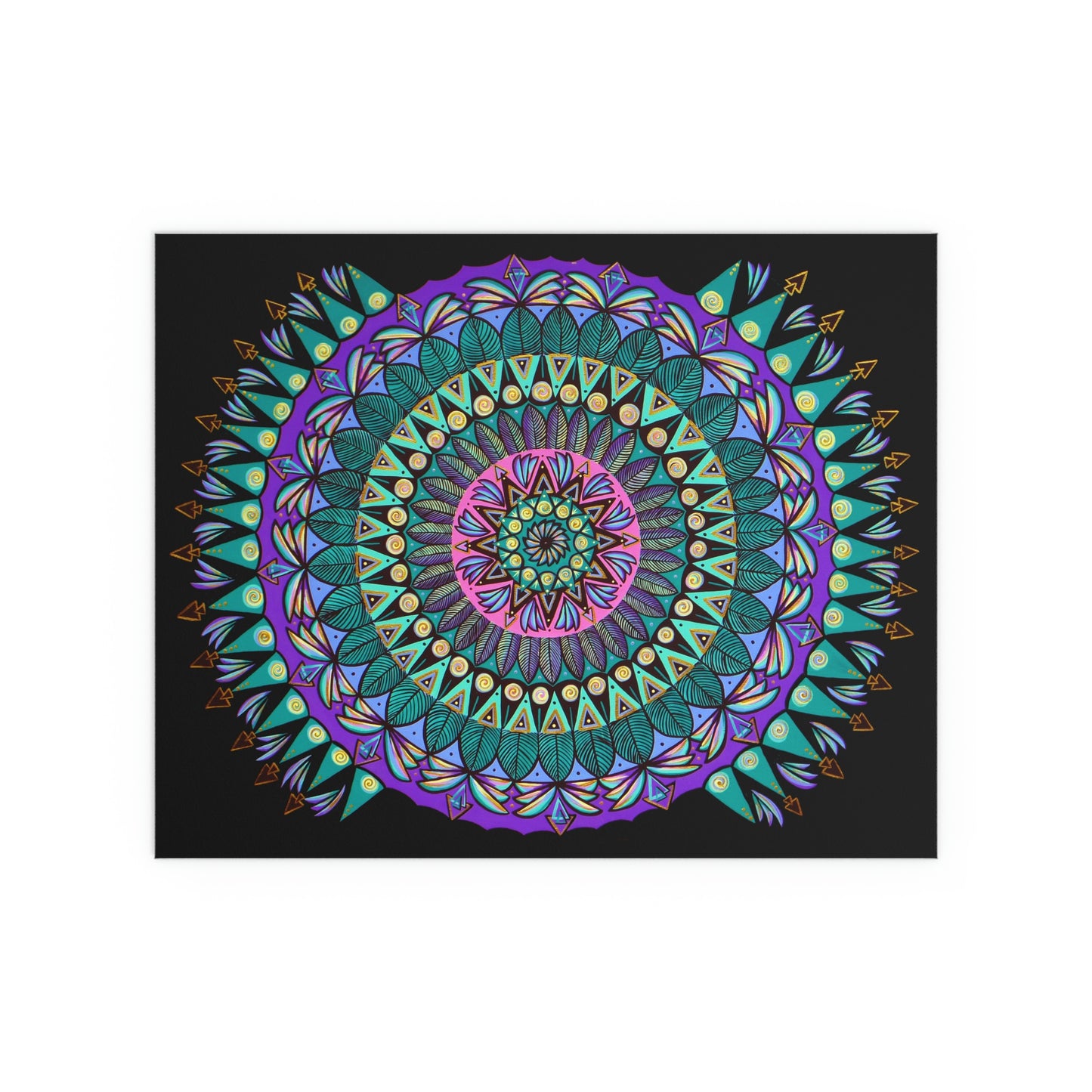 "Mandaladiosa" Fine Art Posters - Blue Flame Array 20" x 16" (Horizontal) / Matte Poster