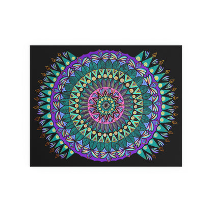 "Mandaladiosa" Fine Art Posters - Blue Flame Array 20" x 16" (Horizontal) / Matte Poster