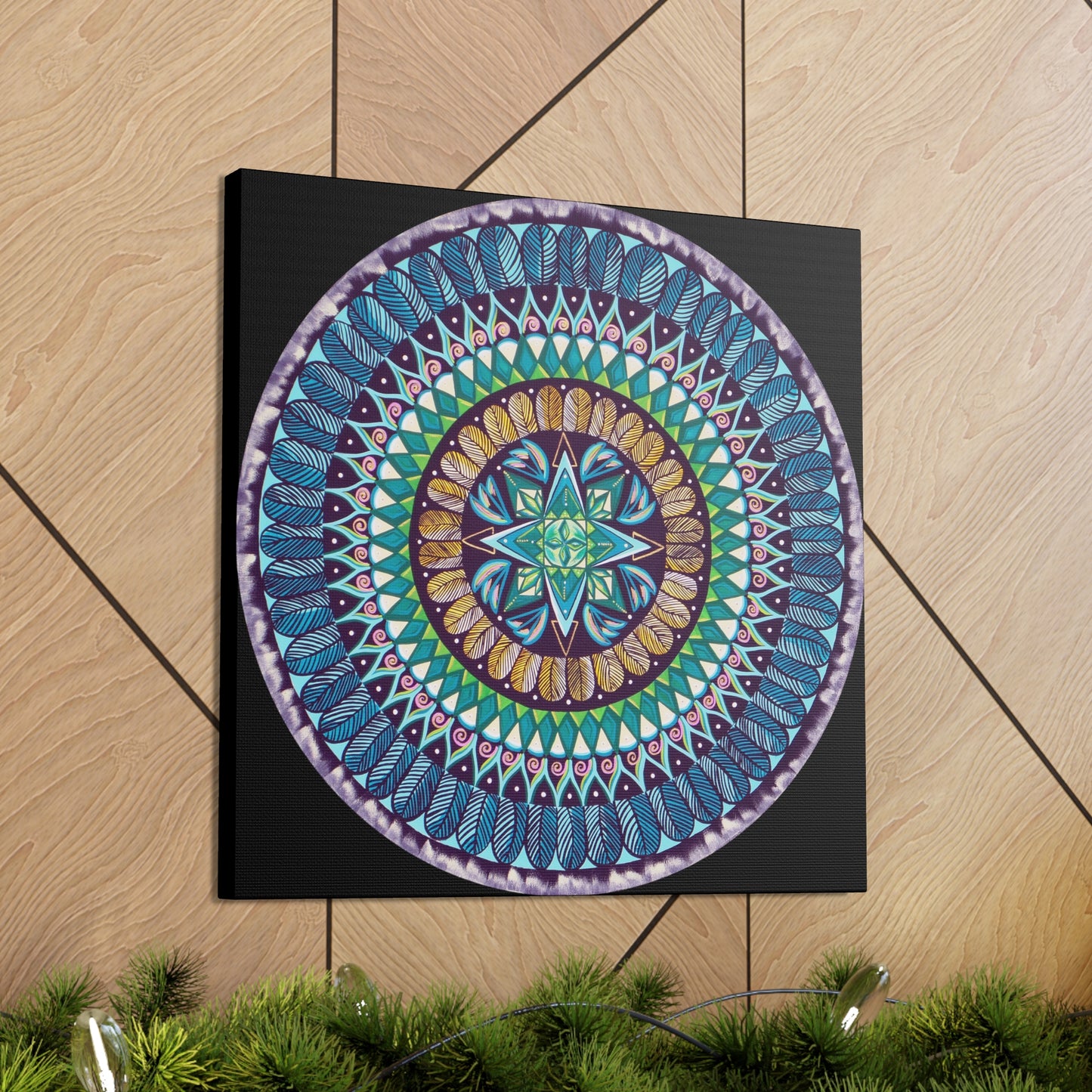 "AquilazurA Kryst'dala" Canvas Gallery Wraps - Blue Flame Array Canvas