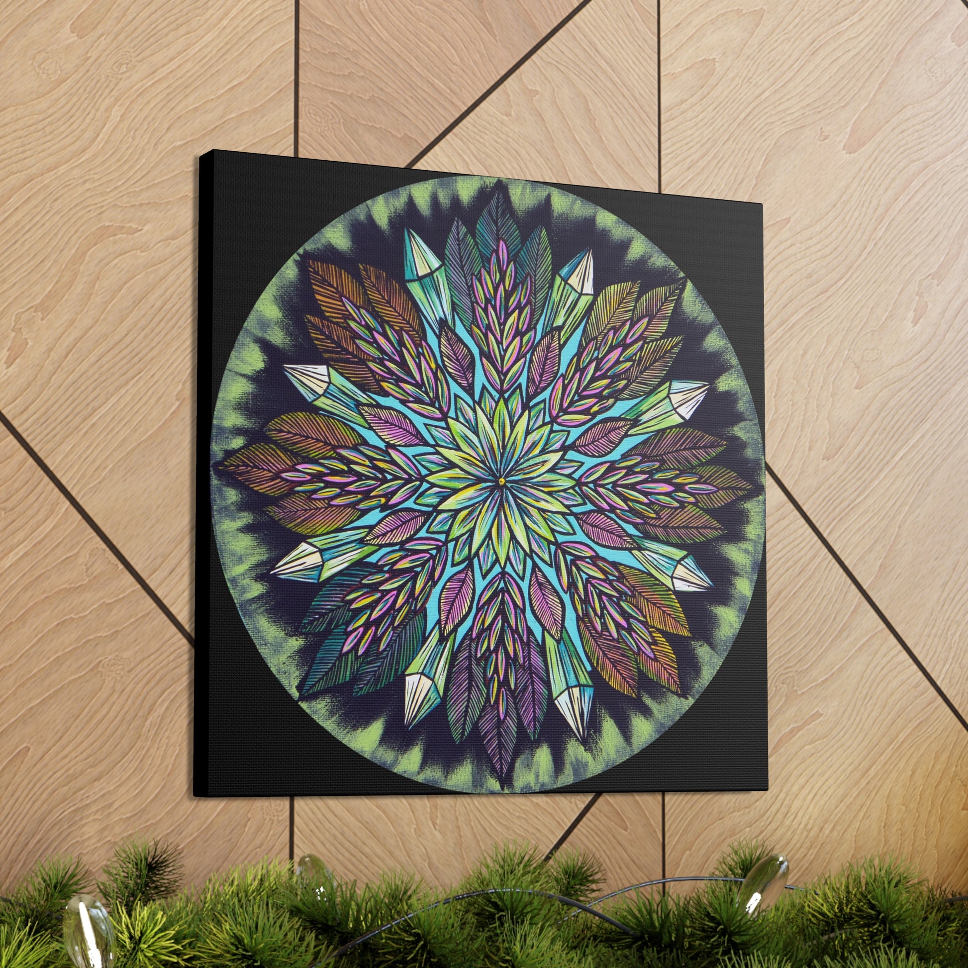 "Krystalhoja" Canvas Gallery Wraps - Blue Flame Array Canvas