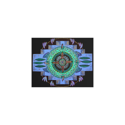 "Plumachakana" Fine Art Posters - Blue Flame Array 10″ x 8″ (Horizontal) / Matte Poster