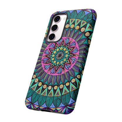 "Mandaladiosa" Art Phone Armor - Blue Flame Array Phone Case