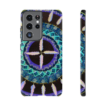 "Cuatro Vientos" Art Phone Armor - Blue Flame Array Samsung Galaxy S21 Ultra / Glossy Phone Case