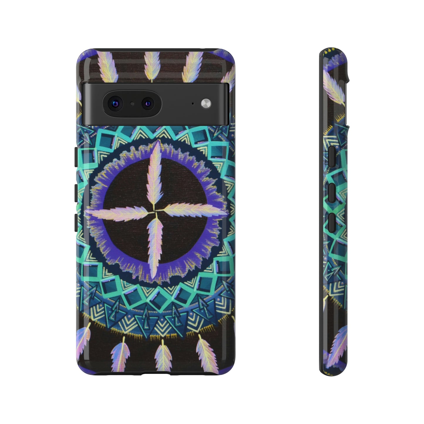 "Cuatro Vientos" Art Phone Armor - Blue Flame Array Google Pixel 7 / Glossy Phone Case