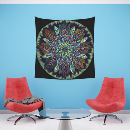 "Krystalhoja" Wall Tapestry - Blue Flame Array Home Decor